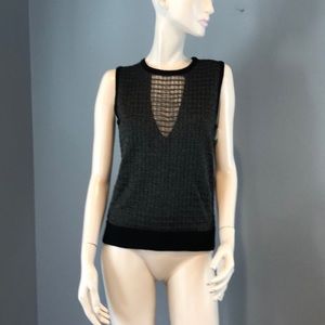 NWT Paige Knit Black/Silver Top Size Small